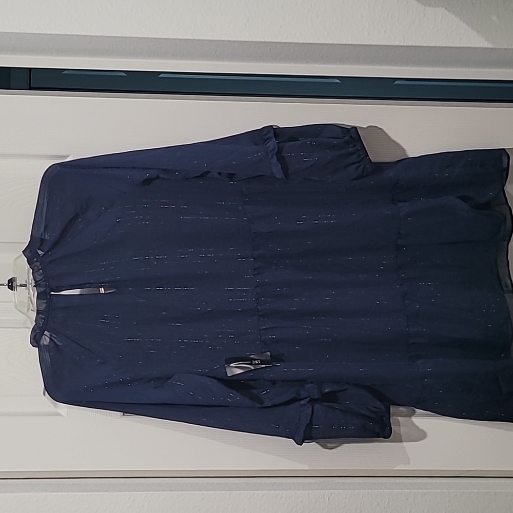 Navy Blue Boho Style Dress - Picture 4 of 5